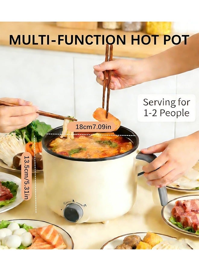 2L Multi-functional Electric Cooker, 300-600W Portable Travel Electric Cooker, Can Be Used for Cooking Noodles, Stir-frying, Hot Pot, and Soup Making. - Image 2